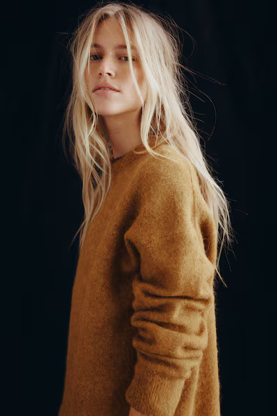 Свитер оверсайз из альпаки- Заказать в России