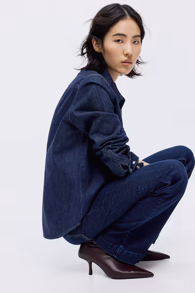 Сапоги из кожи со вставками-чулками