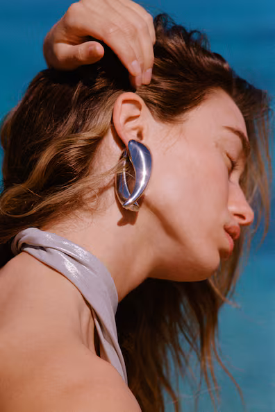 Толстые скрученные серьги- Заказать в России