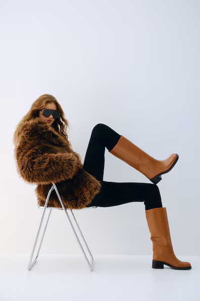 Ботильоны из кожи