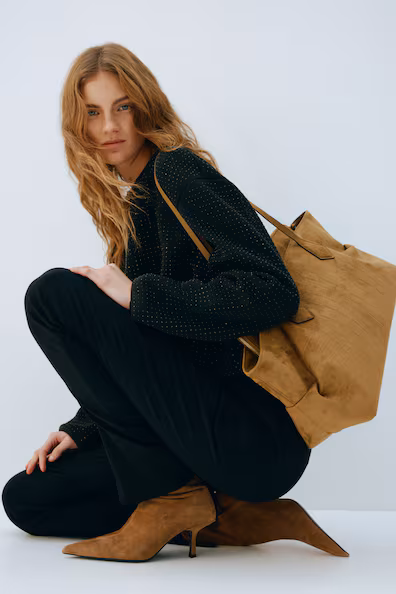 Ботильоны из кожи с средним голенищем- Заказать в России