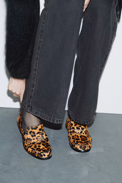 Лоферы из кожи