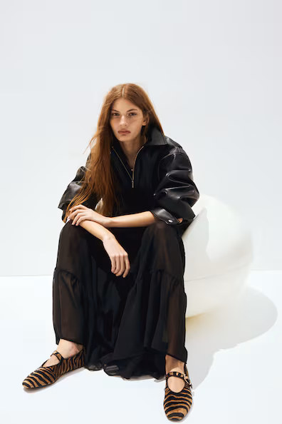 Туфли мэри джейн в стиле зебра- Заказать в России