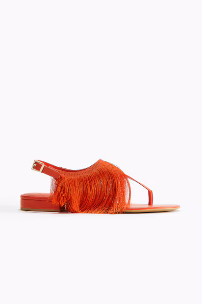 Сандалии с бахромой H&M