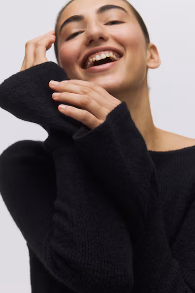 Платье из рубчика с оборками