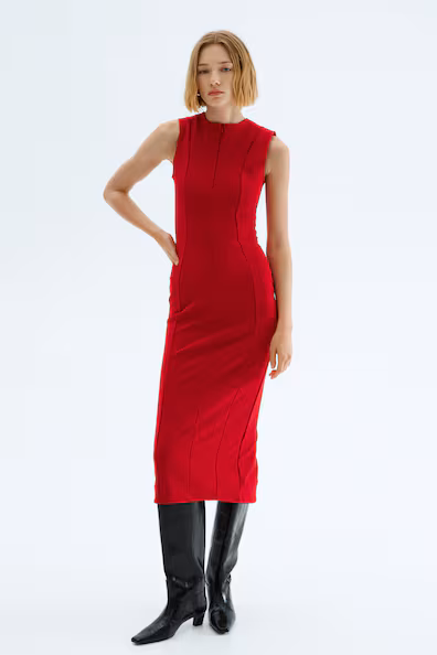 Платье в блестящем интерлоке- Заказать в России