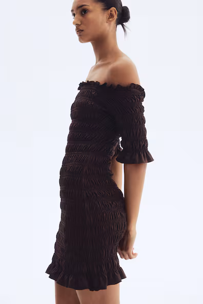 Платье с обнаженными плечами и смокингом- Заказать в России