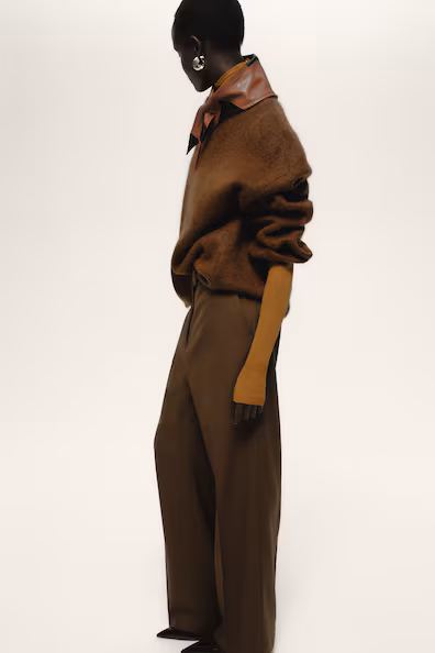 Брюки классические с высокой посадкой- Заказать в России