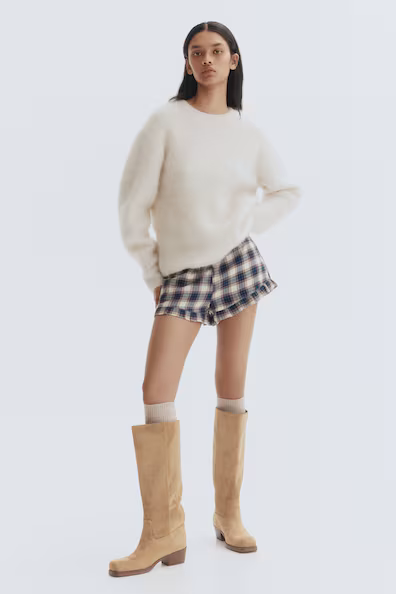 Шорты из хлопкового саржевого полотна- Заказать в России