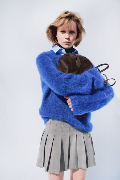 Мини-юбка с фигурными складками- Заказать в России