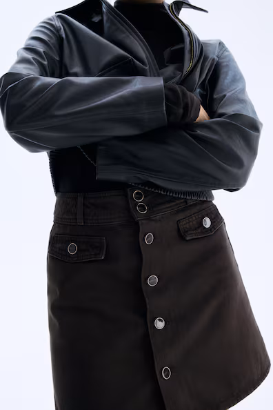 Джинсовая мини-юбка линии A