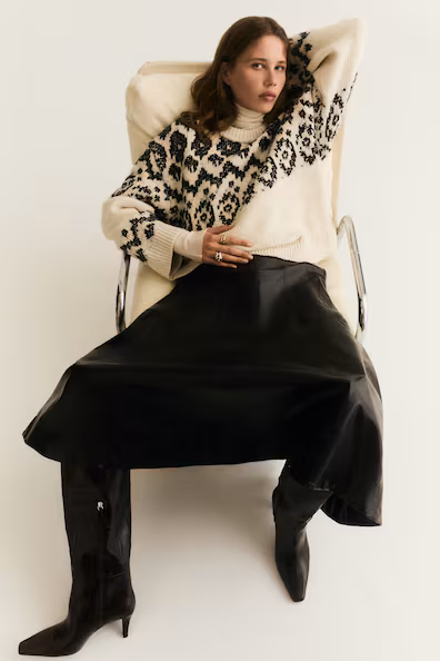 Свитер из жаккардового трикотажа- Заказать в России