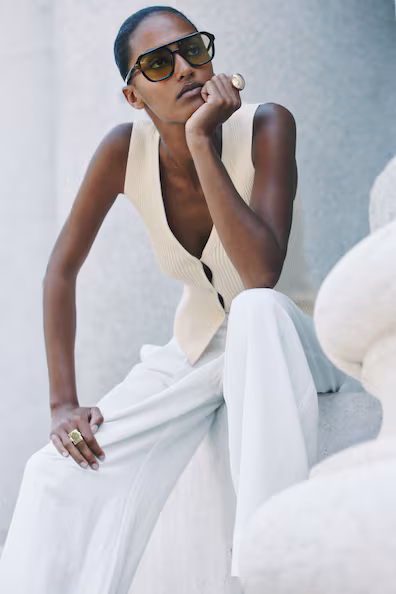 Жилет из рубчикового трикотажа- Заказать в России