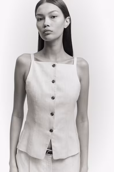 Жилет из льняной смеси