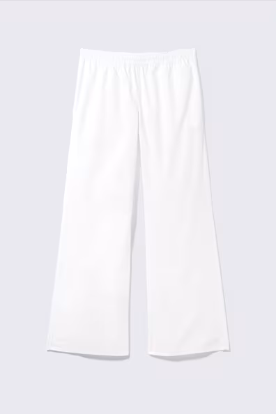 Широкие домашние брюки из поплина