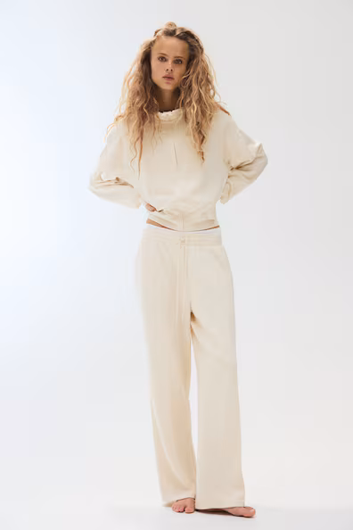 Экстра мягкие брюки с отворотом спереди- Заказать в России