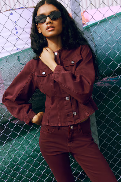 Рубашка из саржи с поясом