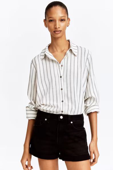 Джинсовые шорты HIGH RISE- Заказать в России