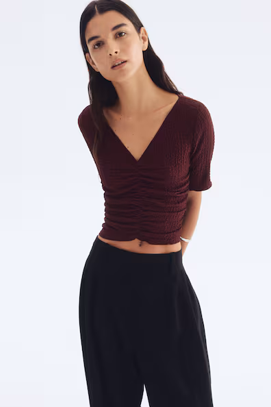 Свитер с драпировкой и текстурой- Заказать в России