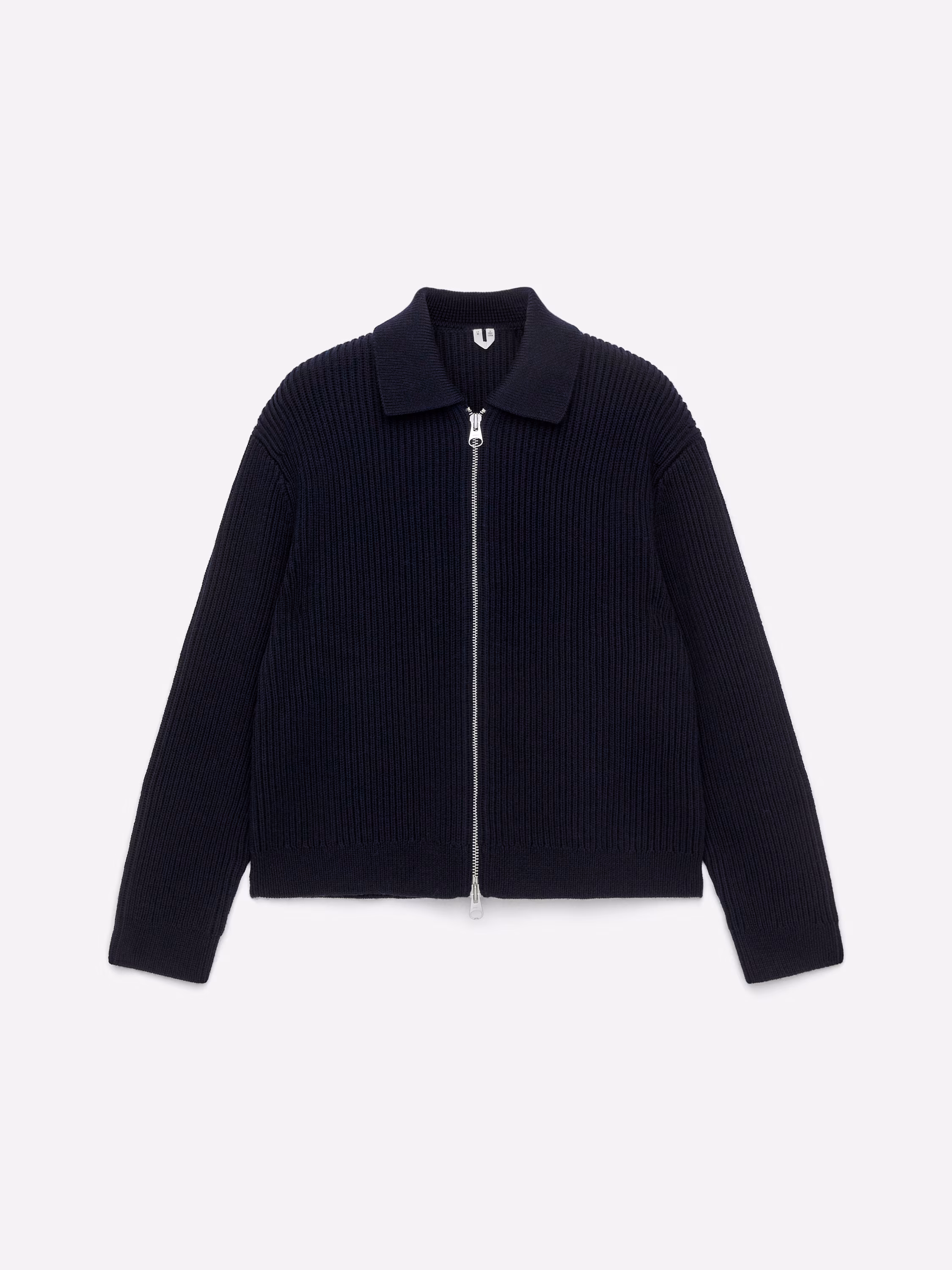 Кардиган из шерсти и хлопка на молнии- Заказать в России