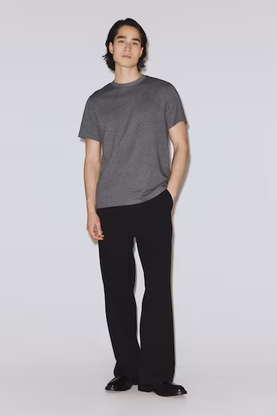 Широкие брюки с эластичным поясом и четырехсторонним растяжением- Заказать в России