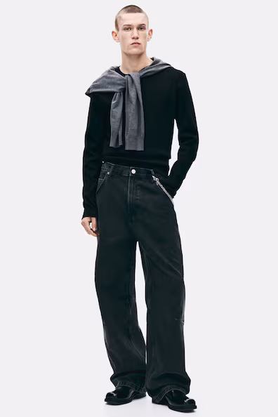 Длинные брюки с отстрочками- Заказать в России