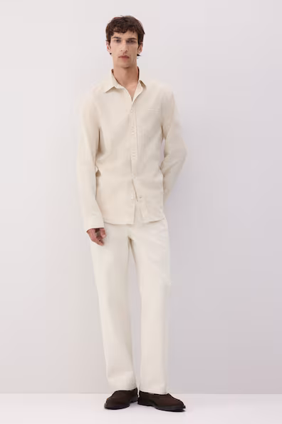 Рубашка из смеси льна REGULAR FIT- Заказать в России