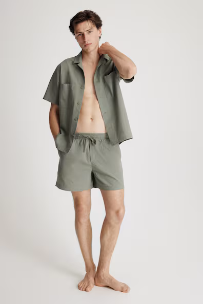 Пижама из рубашки и шорт в ангоре- Заказать в России