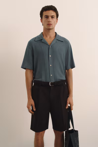 Бермуды RELAXED FIT из мелкого хлопка