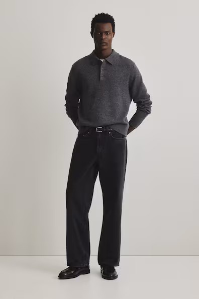 Поло из шерсти стандартного кроя- Заказать в России