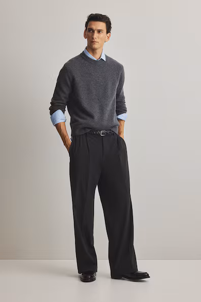 Свитер из тонкой шерстяной пряжи стандартного кроя- Заказать в России