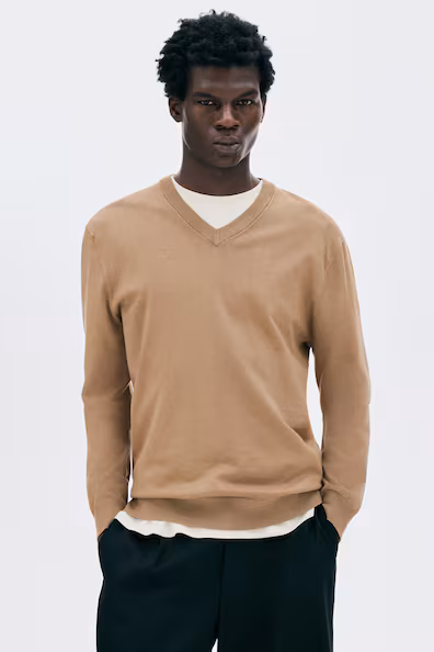 Свитер из тонкой пряжи REGULAR FIT