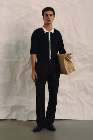 Классические брюки из льняной смеси RELAXED FIT- Заказать в России