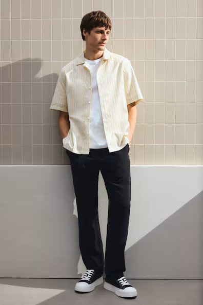 Брюки в льняной смеси REGULAR FIT