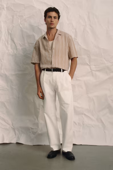 Классические брюки из смесового льна RELAXED FIT