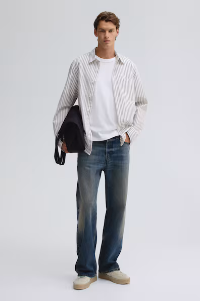 Рубашка из поплина свободного кроя- Заказать в России