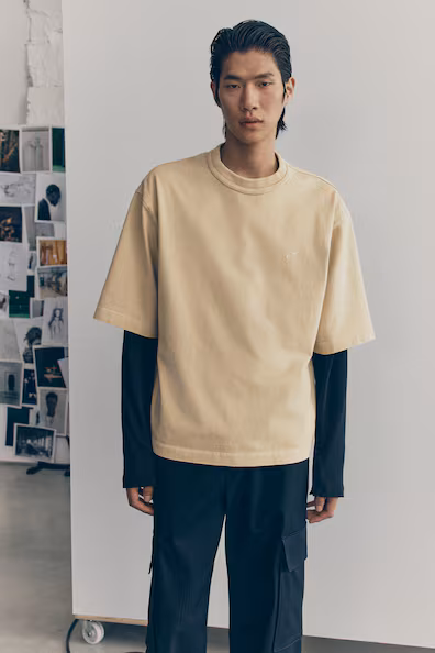 Футболка с квадратным кроем из хлопка- Заказать в России