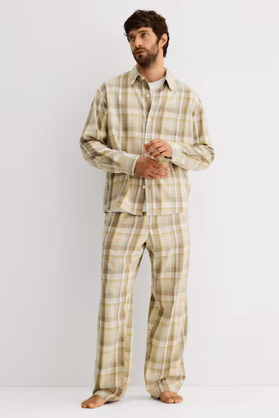 Пижама рубашка и брюки из смесового лиоцелла- Заказать в России