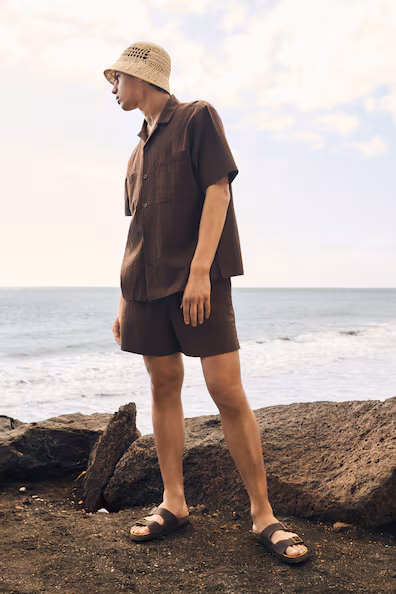 Пижама рубашка и шорты из хлопка