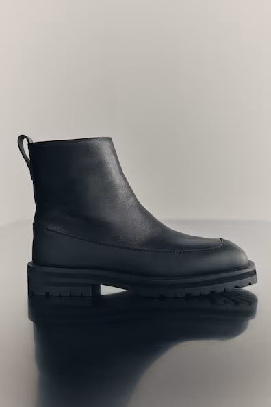 Кожаные ботинки- Заказать в России