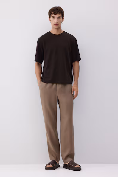 Брюки из льна стандартного кроя