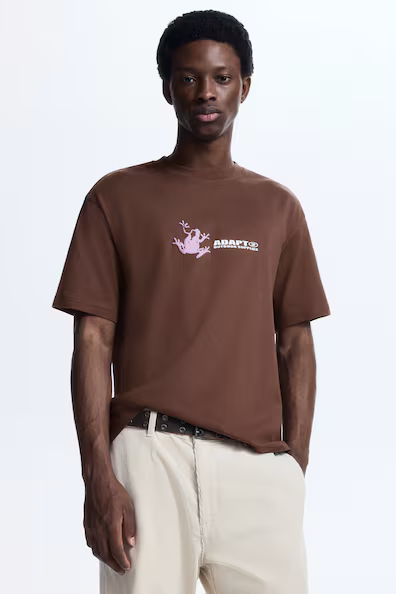 Футболка с принтом свободного кроя- Заказать в России