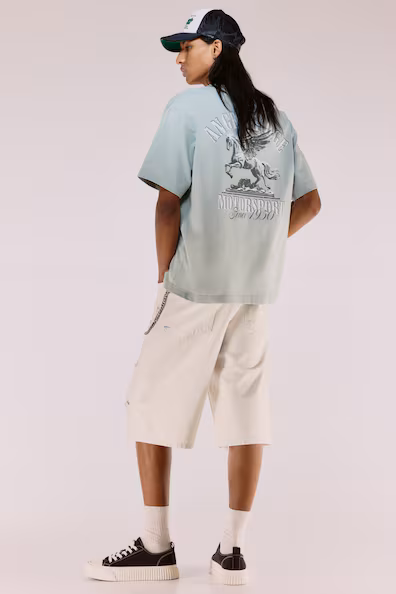 Футболка с принтом в свободном крое