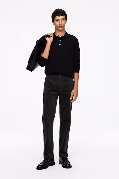 Брюки-чино из вельвета прямого кроя