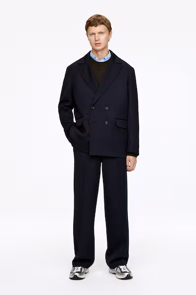 Пиджак из шерсти с перекрестным замком- Заказать в России