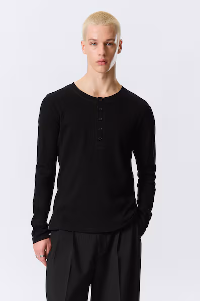Футболка HENLEY с длинным рукавом