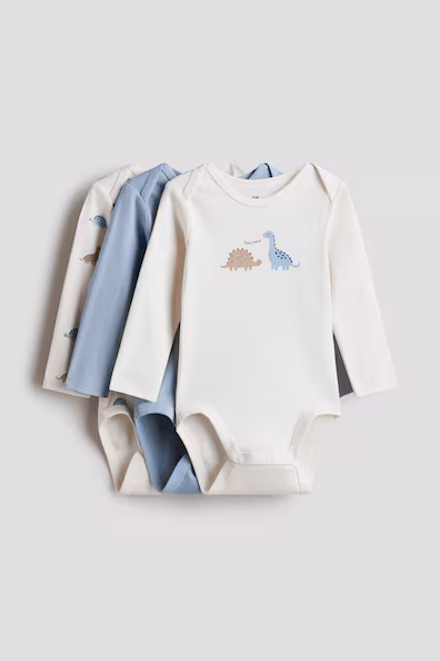 Набор из 3 боди из принтованного джерси