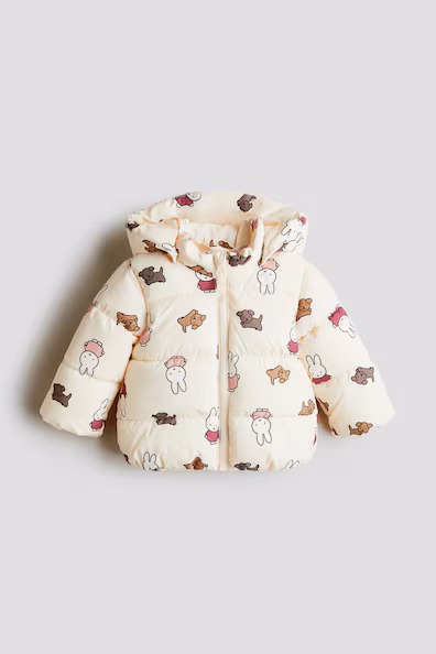 Пуховая куртка с аппликациями H&M