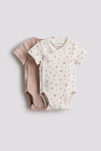 Пакет из 2 трактирных комбинезонов в рубчик