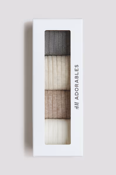 Набор из 4 пар носков в рубчике- Заказать в России